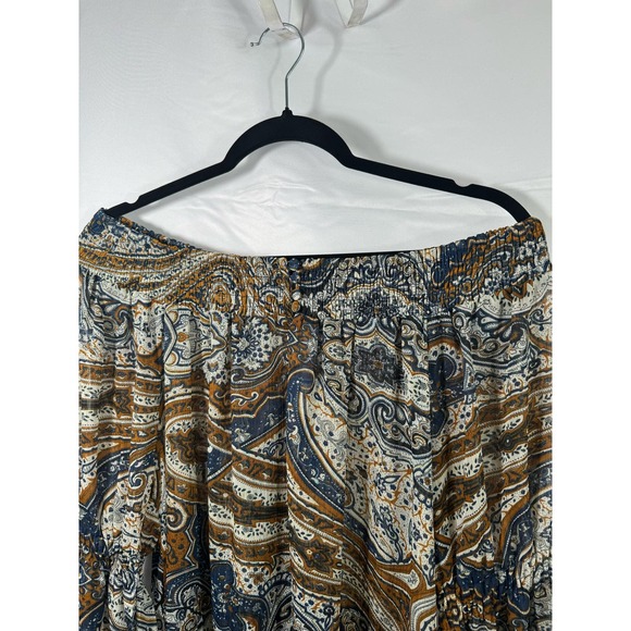 Anthropologie Blu Pepper Off Shoulder Boho Smock Flounse Cowgirl Blouse Women M - Picture 6 of 12